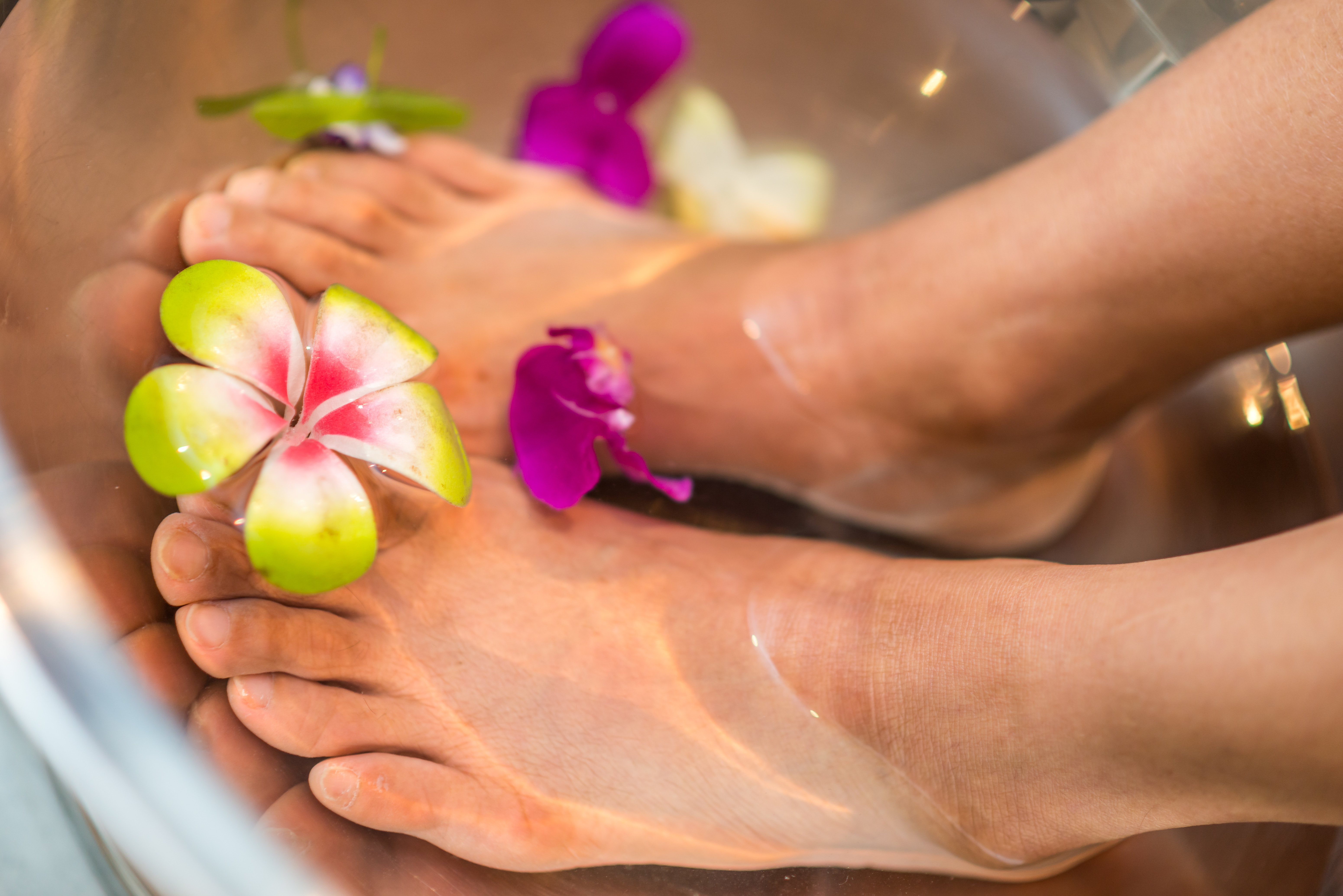 Wellness Through Spa Foot Wash Services - herbal foot bath